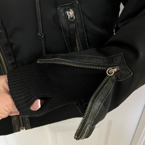 RUDSAK NYLON PARKA WITH LEATHER TRIM AND FUR TRIMMED HOODIE - Picture 6 of 17